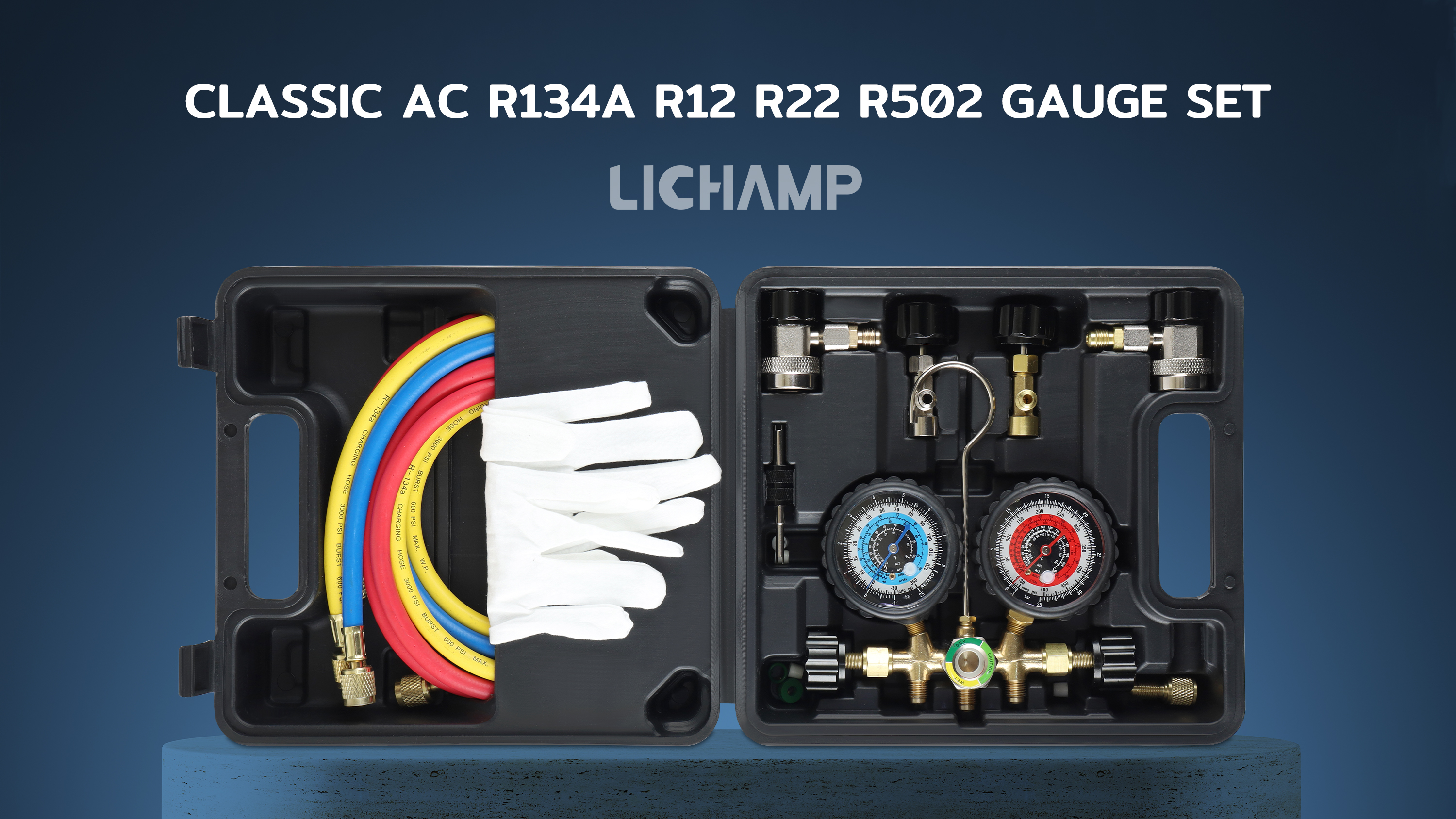 Amazon.com: Lichamp R134a R502 Diagnostic Manifold Gauge Set with