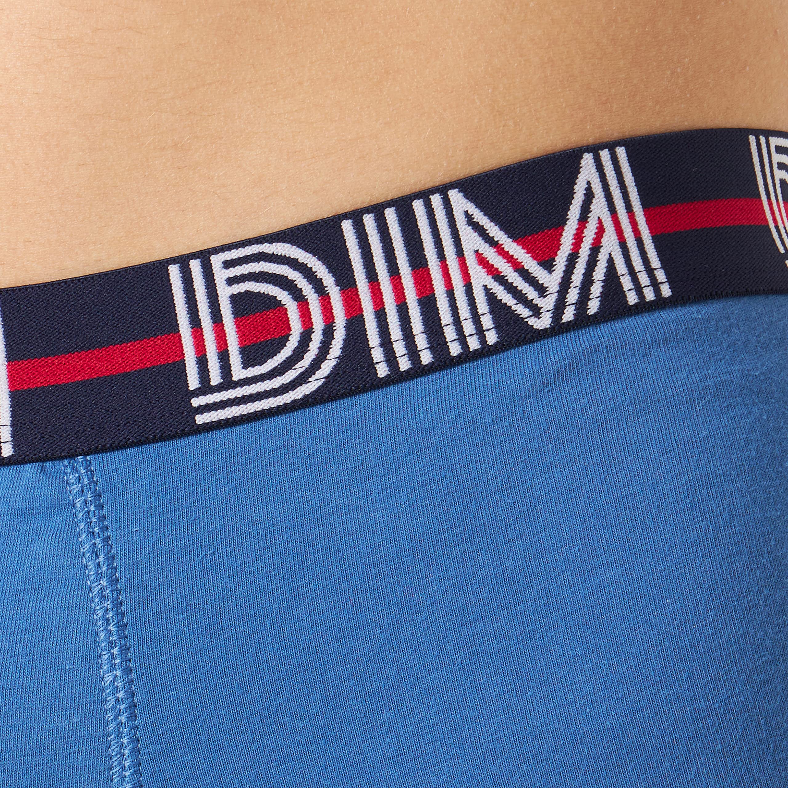 DIM Homme – Boxers Style Powerful Coton Stretch x4 | Ceinture Graphique Colorée | Confort Optimal | Coton Doux Extensible