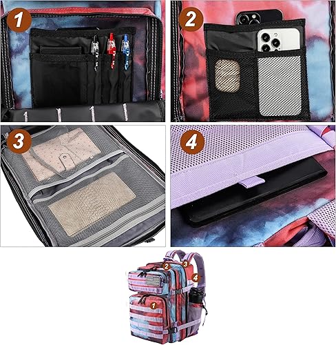 Miniatura 6 de LHI Mochila táctica militar para hombres y mujeres, 45L, 3 días, paquete de asalto, mochila grande con sistema Molle