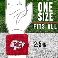 Vista 2 de Franklin Sports Muñequeras con Logotipo de Equipo de la NFL - Par de Muñequeras Juveniles para Disfraces y Uniformes