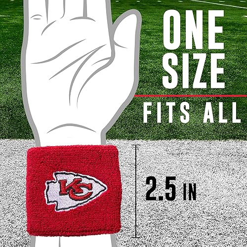 Miniatura 2 de Franklin Sports - Muñequeras de algodón, paquete de 2