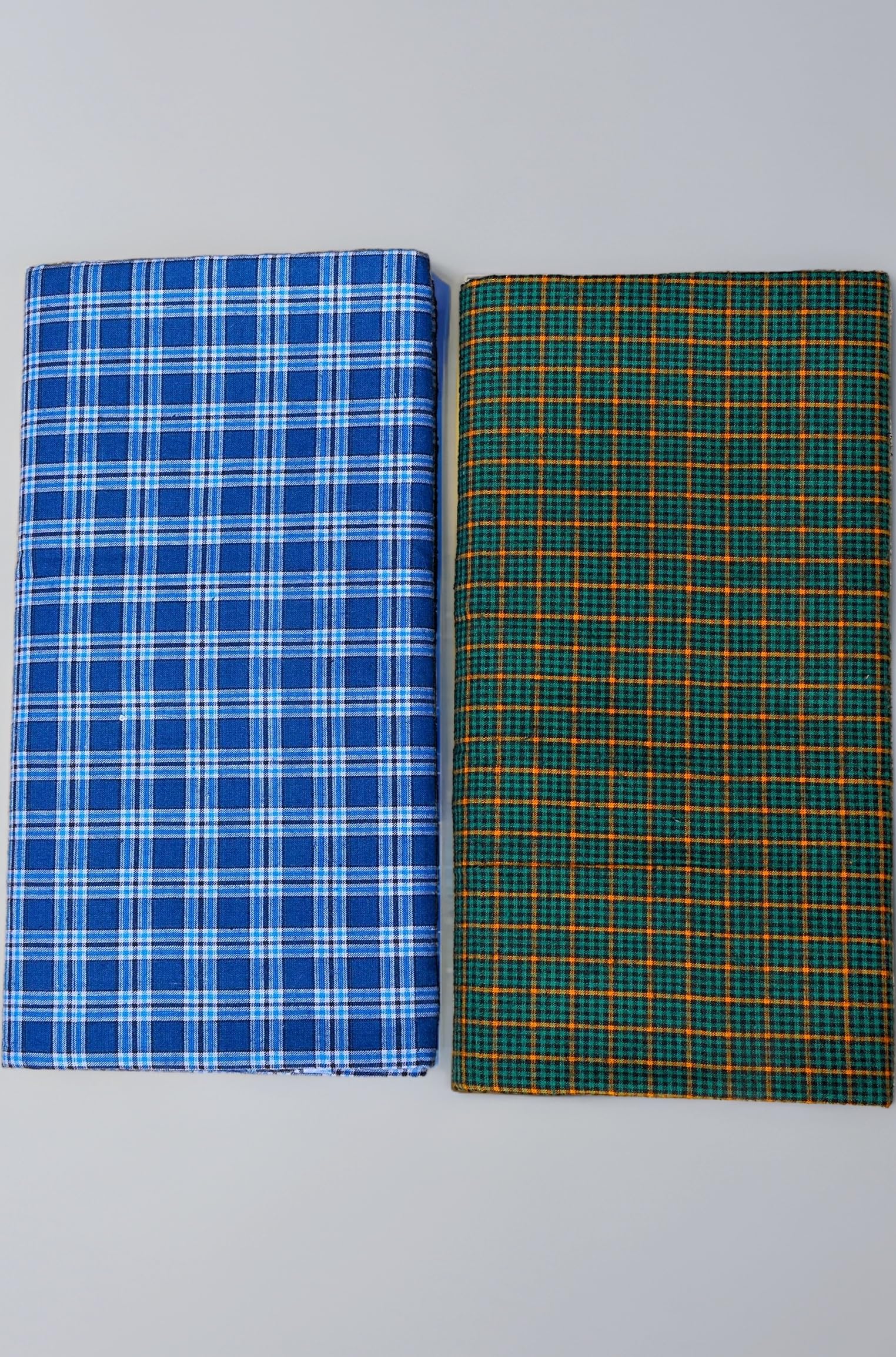 RETRO 100% Pure Cotton Checkered Lungi For Men (2.00 Meters - 2.25 Meters - 2.50 Meters) (Pack Of 2) (Stitched - Unstitched Lungi's Available)
