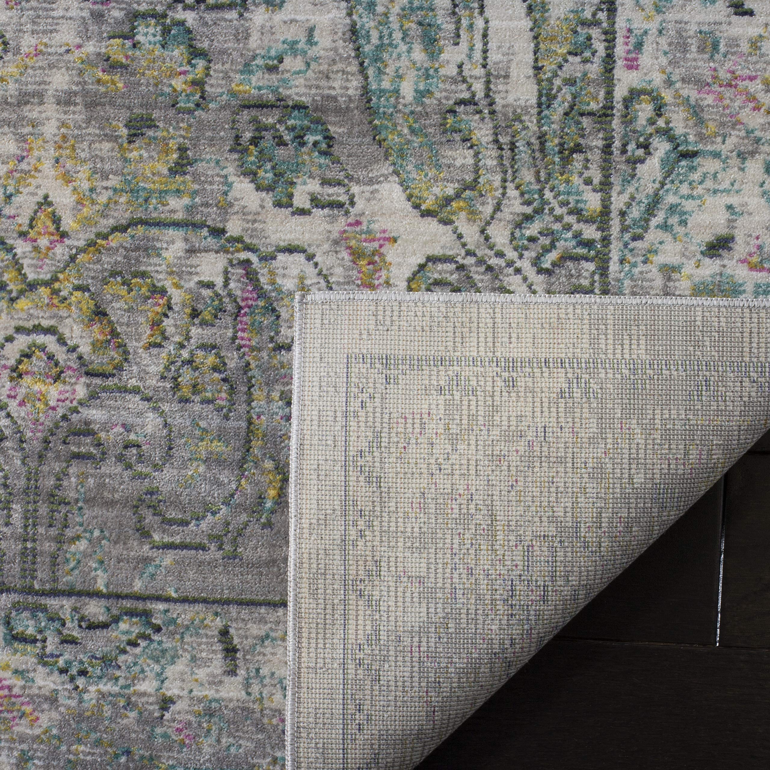 Safavieh Metro-Mod Indoor Woven Rectangle Area Rug, Mystique Collection, MYS925, in Grey / Multi - Image 4