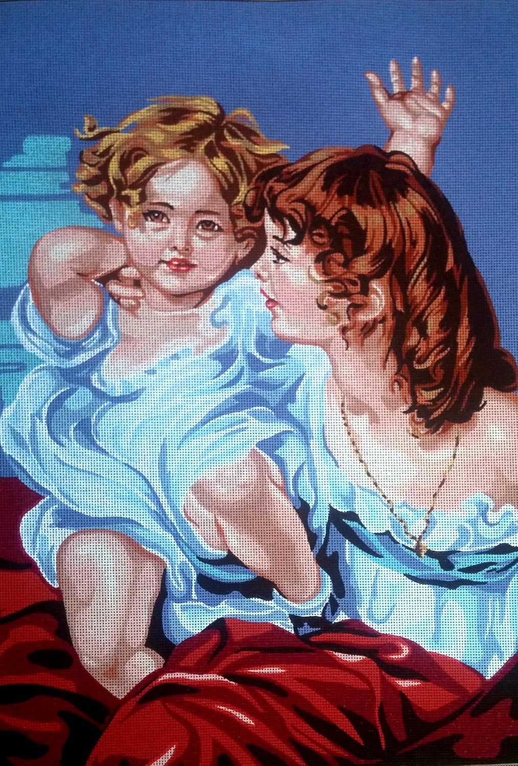Needlepoint Painted Canvas Counted Cross Stitch Tapestry Kit Gobelin - Sisters. 24"x32" 10.557 by Gobelinl L