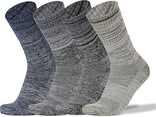 RC. ROYAL CLASS Thick Heavy Duty Thermal Socks For Men Cushioned Towel Warm Winter Woolen Socks, Calf Length Hi-Performance Soft Moisture Wicking Socks, Pack of 4 Pairs, Free…