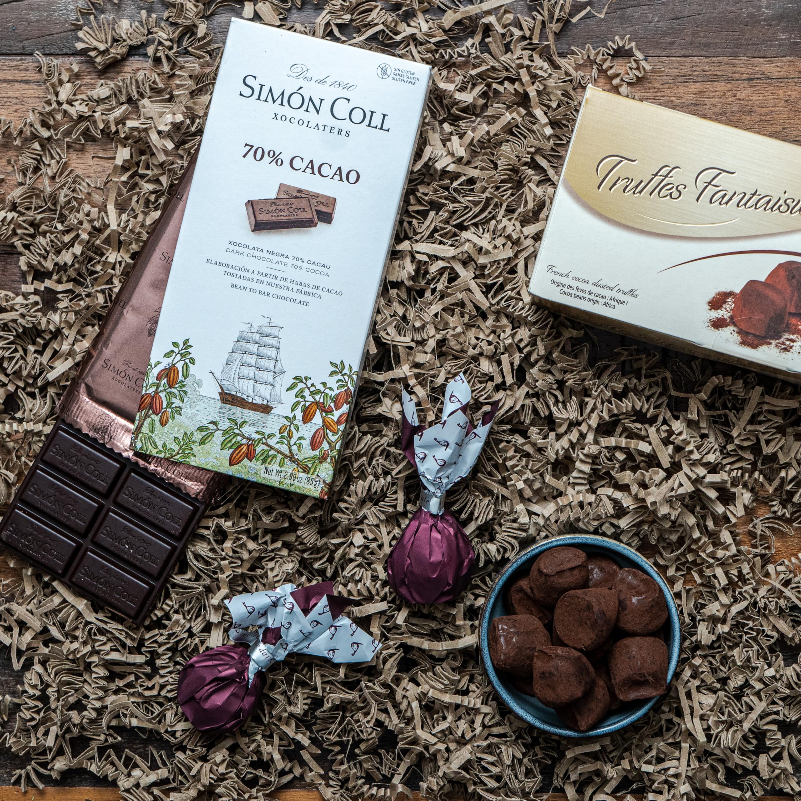Danke Geschenkset mit 2 x Weißwein aus Italien, Schokoladentrüffeln und dunkler Schokolade | italienischer Feinkost-Präsentkorb für Männer & Frauen | "Vielen Dank" Banderole