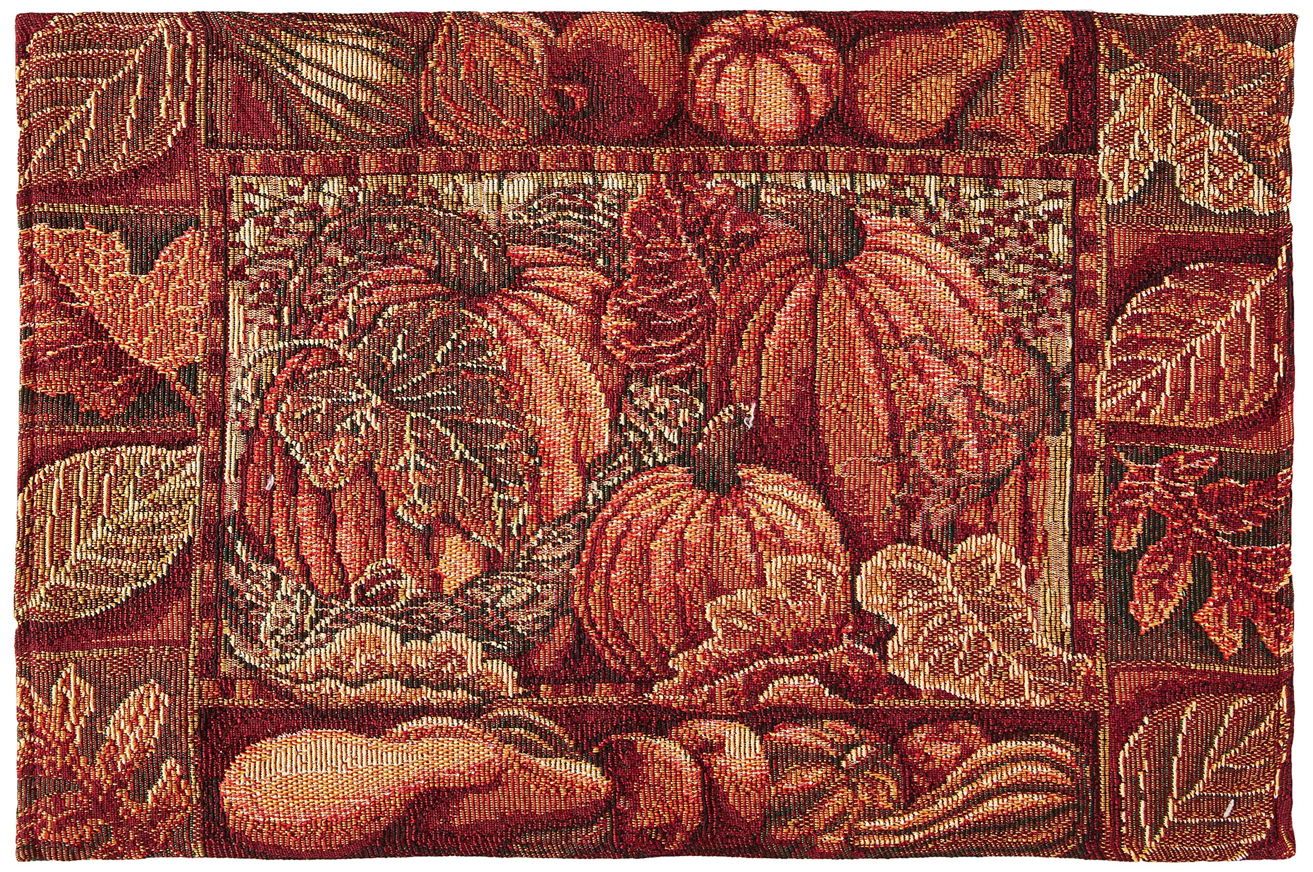 Lot De 4 Décorations Automne - Citrouilles Et Feuilles Artificielles Mainstays, En Plastique