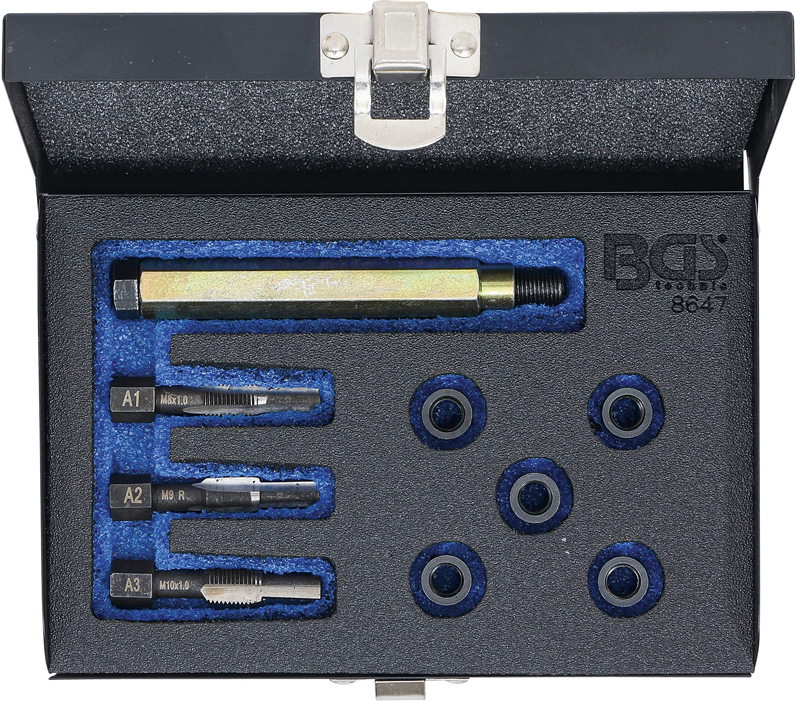 BGS 8647 | Kit di riparazione per filetti sedi candelette | M8 x 1,0