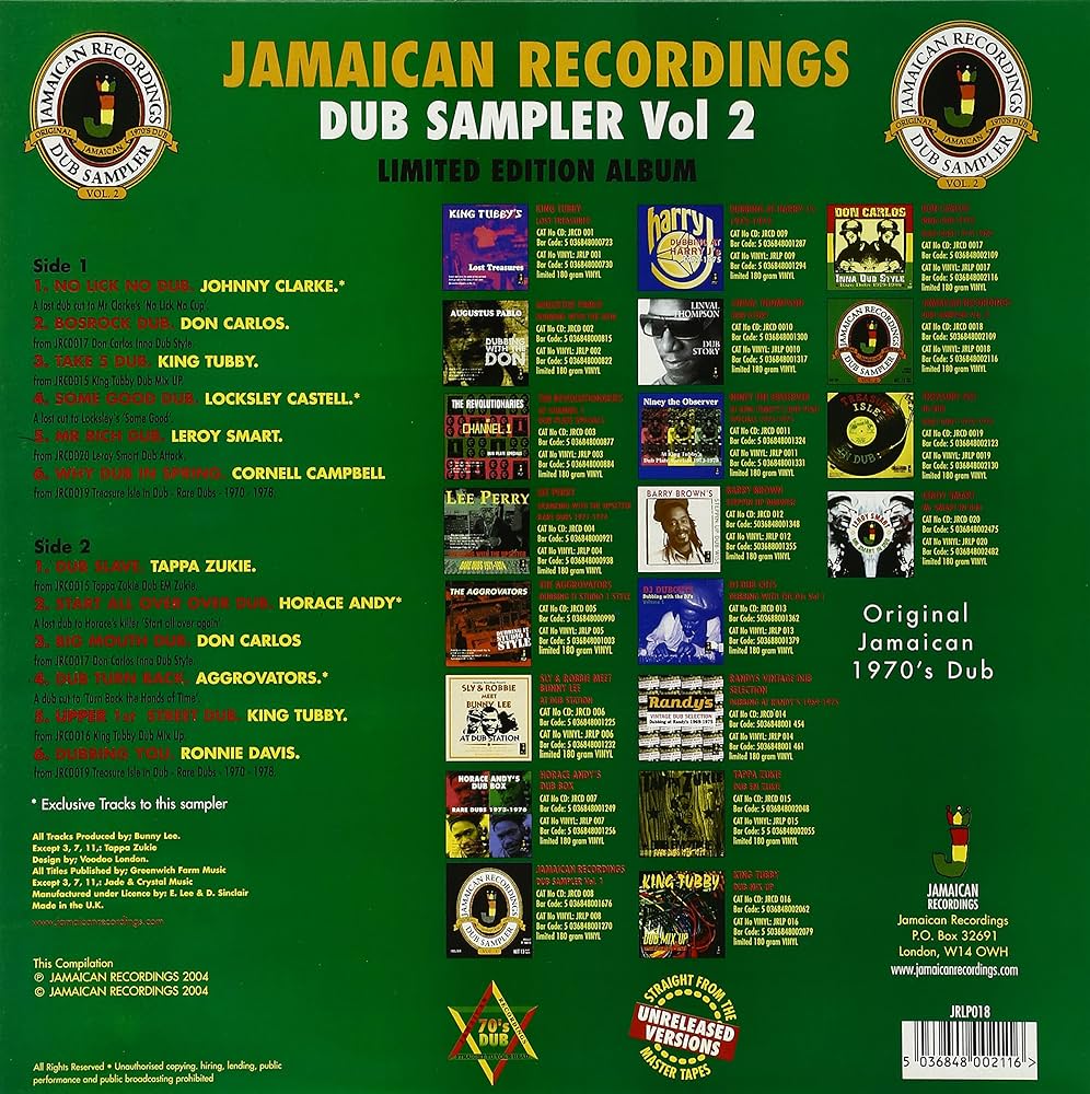 VARIOUS ARTISTS - Jamaican Recordings: Dub Sampler, Vol. 2 [Vinyl