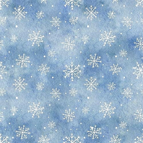 Blue Sky Snowflakes Christmas Decorations - Peel and Stick Wallpaper,