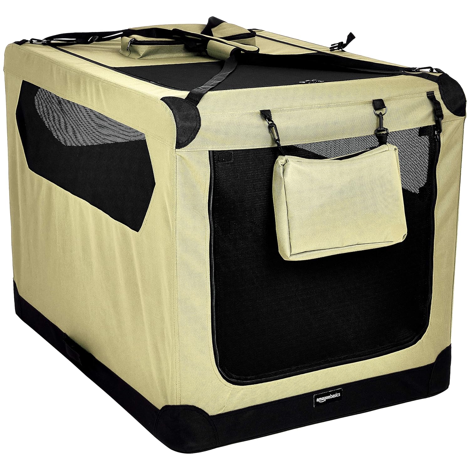 AmazonBasics Premium Folding Portable Soft Pet Dog Crate Carrier Kennel 42 x 31 x 31 Inches