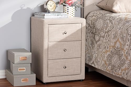 Miniatura 2 de Baxton Studio Vanessa - Mesita de noche, color gris