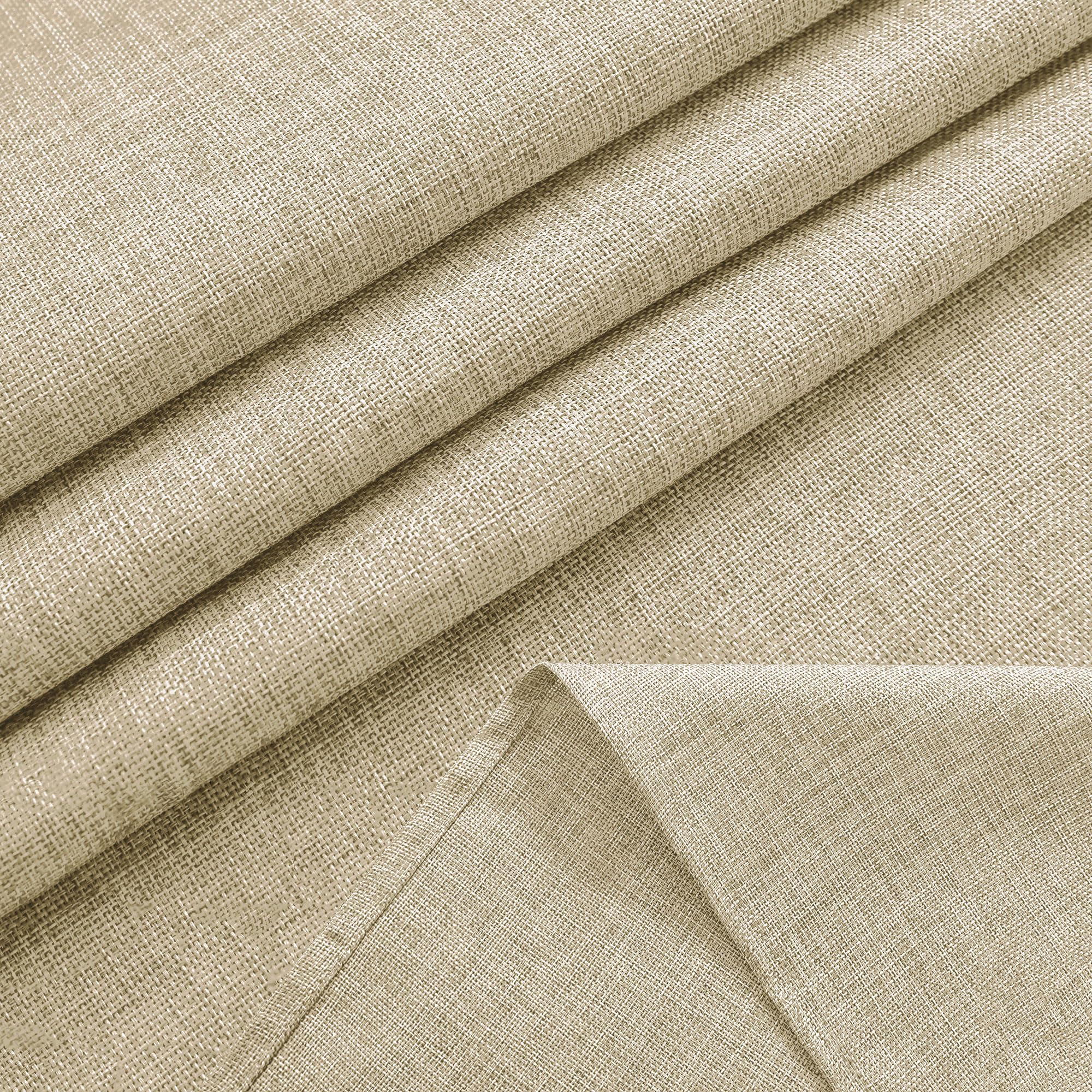 JIUZHEN Beige Tablecloth, Washable, Linen Look Tablecloths for Dining Room Garden, Outdoor, Weddings - Image 4