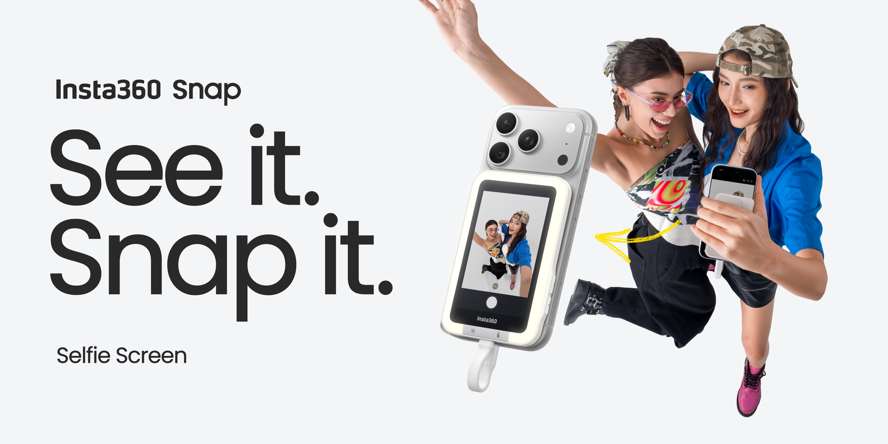 Insta360 Snap Selfie Screen with Light - 4K Magnetic Selfie