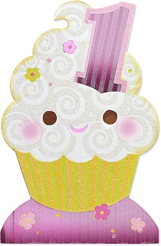 Miniatura 9 de American Greetings Tarjeta de primer cumpleaños para niña (Minnie Mouse, Dream Big)