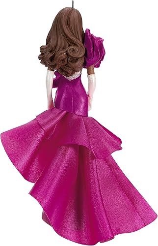 Miniatura 2 de Hallmark Keepsake Adorno de Navidad 2023, colección Barbie Pink, adorno de porcelana y tela, regalos para ella