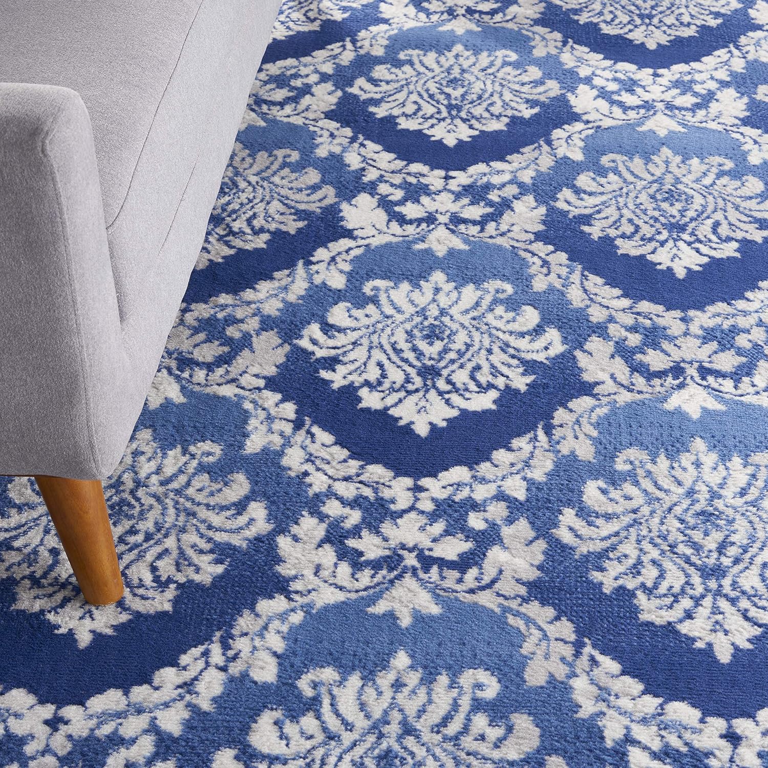 Nourison Home Whimsicle Blue 8' x 10' Area Rug - Easy Clean, Non Shedding, Bed Room, Living Room, Dining Room, Kitchen (8' x 10')
