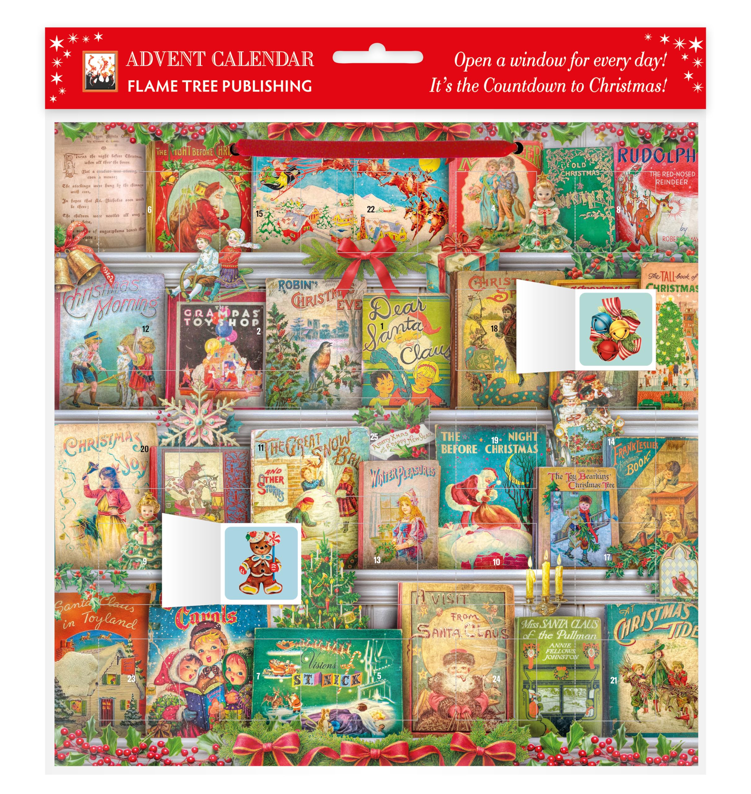 Christmas Bookshelf Advent Calendar (with stickers)