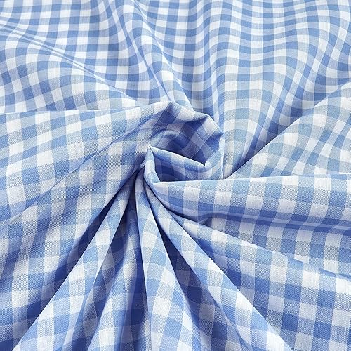 Miniatura 4 de Richcheck 60" Gingham Check 14" Azul, Tela por yarda