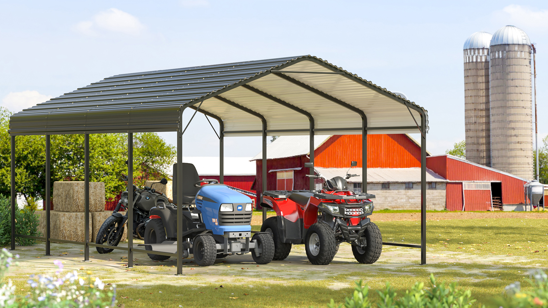Watch VIWAT 12x20 metal carport Installation Video on Amazon Live