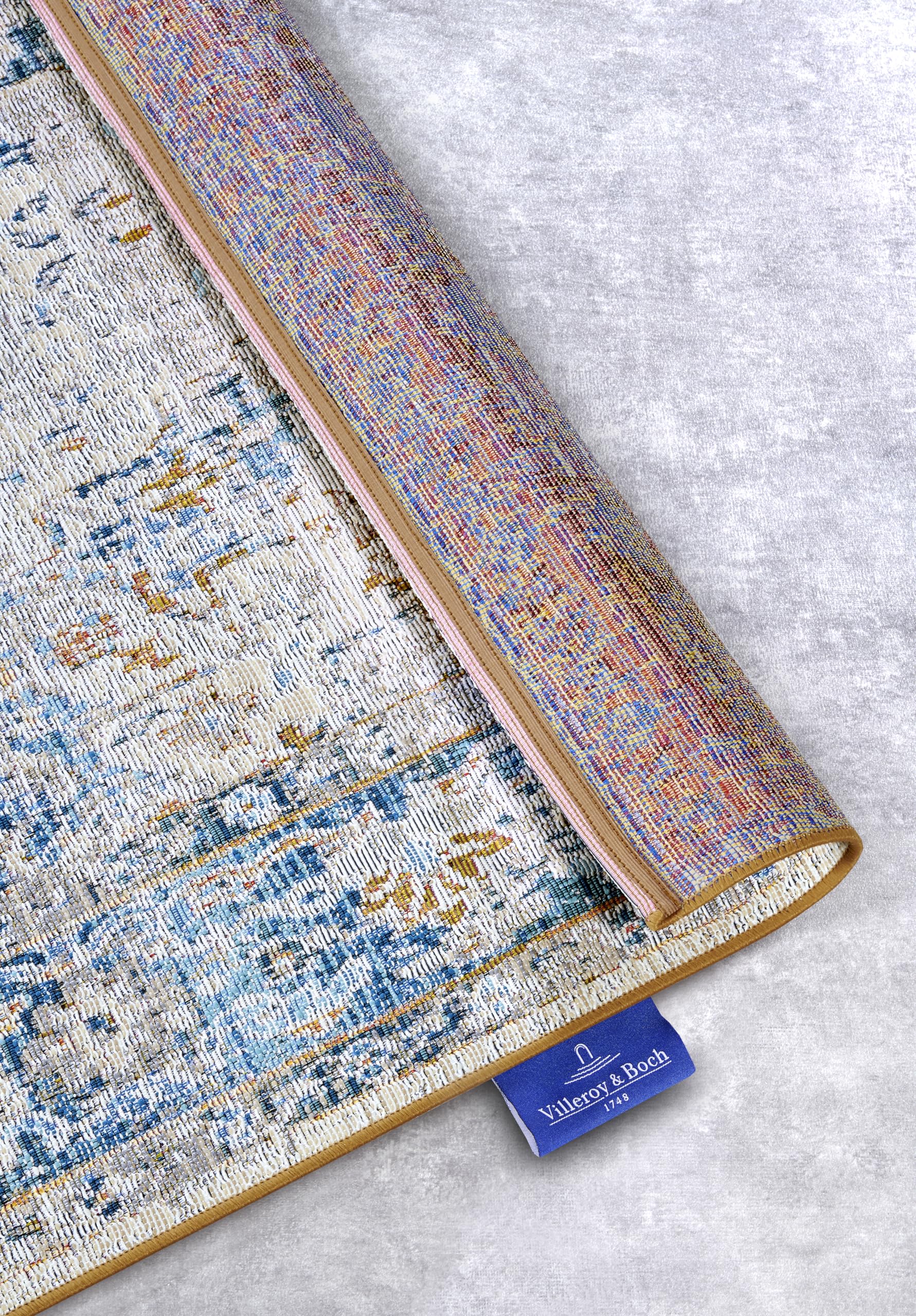 Villeroy & Boch Rene - Tapis d'intérieur et d'extérieur Oriental tissé à Plat - Design Classique Vintage - Certifié Öko-Tex - Résistant aux intempéries et aux UV - pour Balcon, terrasse, Jardin -