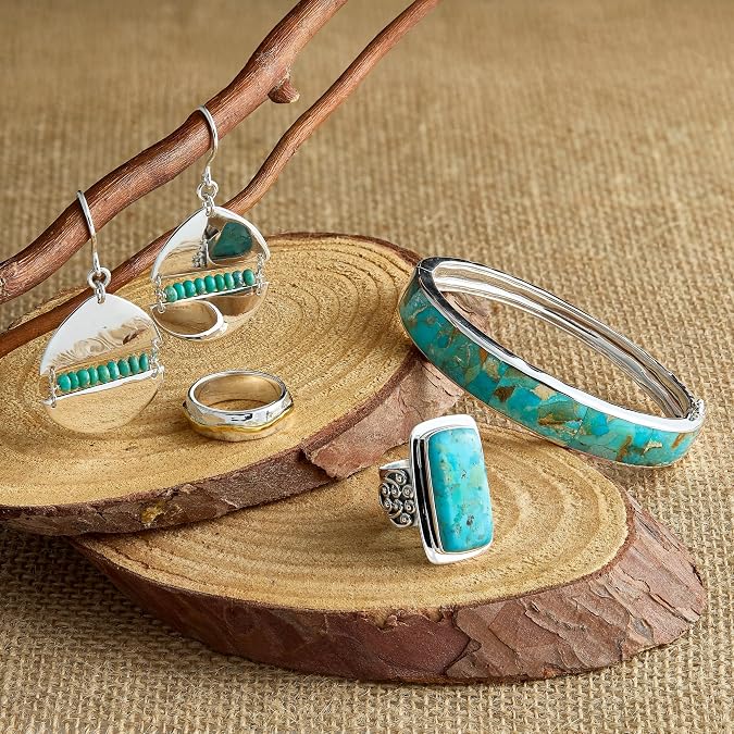 Silpada 'Big Spring' Compressed Mojave Turquoise Statement Ring in Sterling Silver