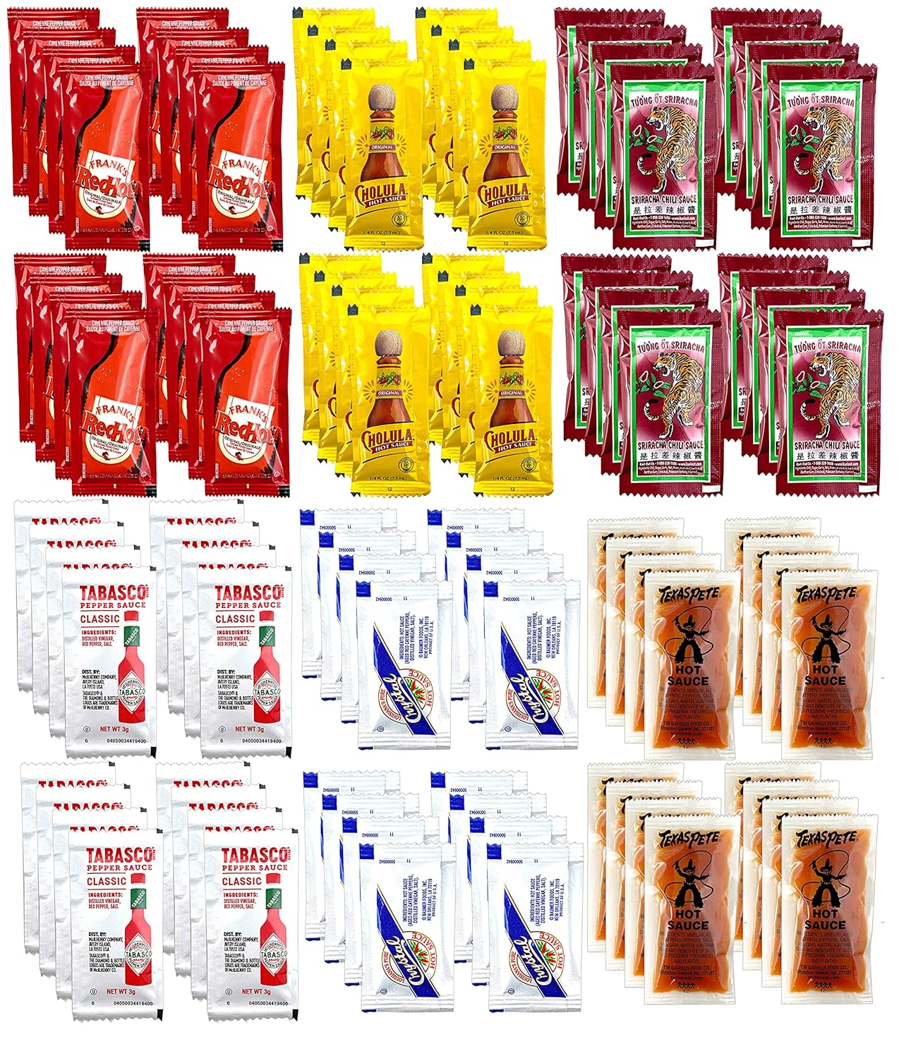 Hot Sauce Variety Pack of Packets Hot Sauce Packet