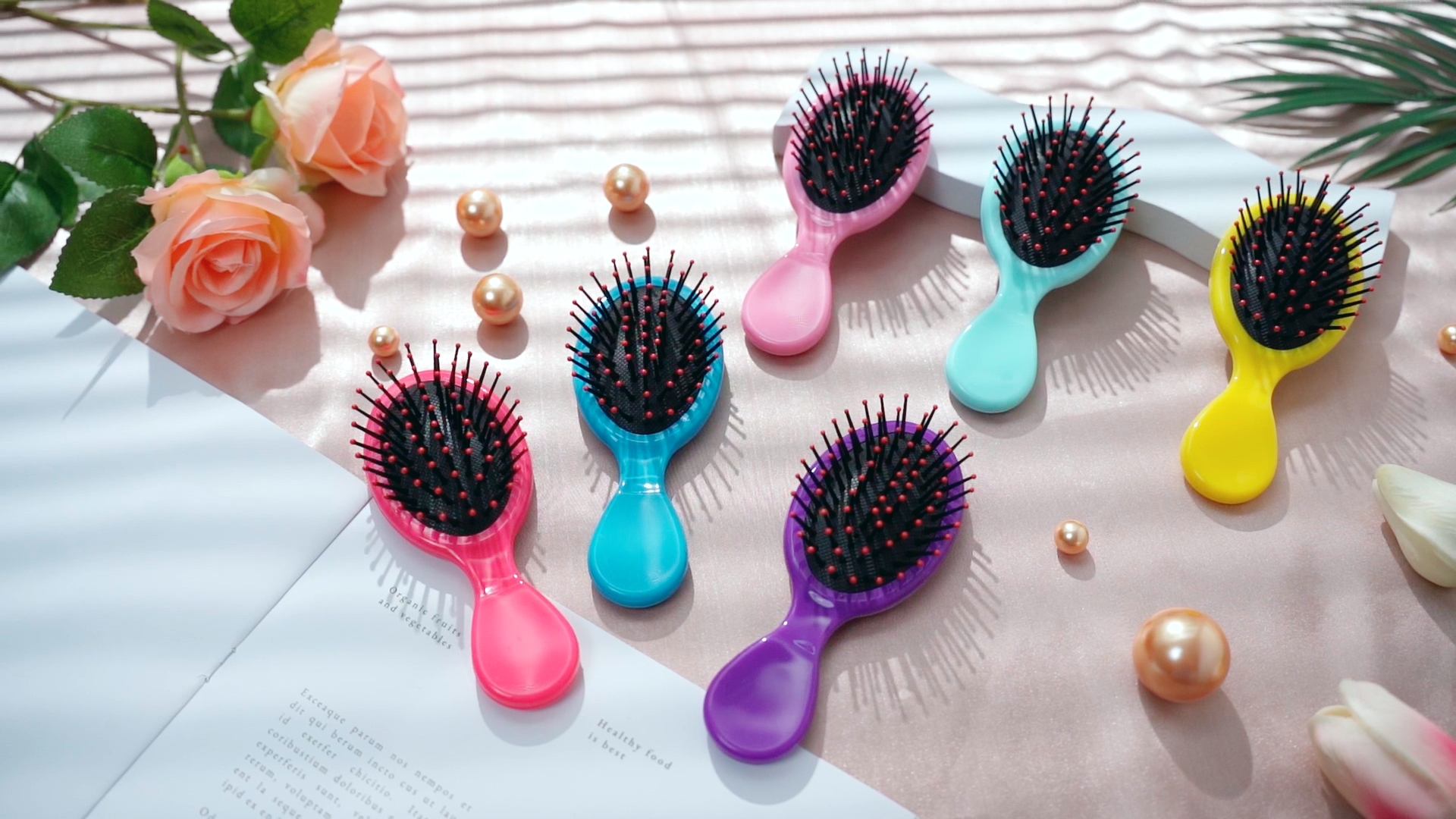 Mini Detangling Hairbrush Set 36 Pack Soft Bristle Travel Comfort Kids Adults Amazon.com : Yoande 36 Packs Mini Detangling Hairbrush  main image 4