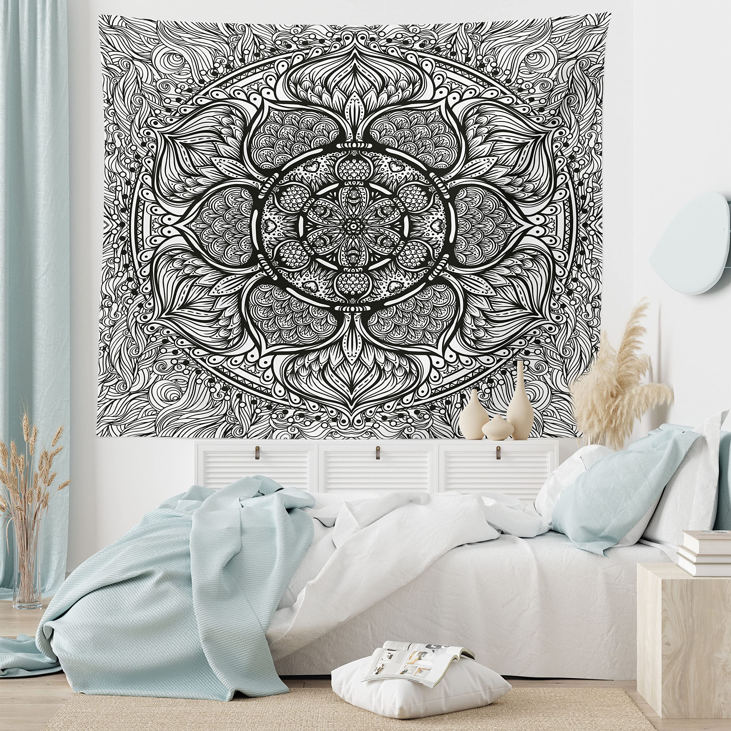 Amazon | エスニックタペストリーby Ambesonne、曼荼羅Inspired