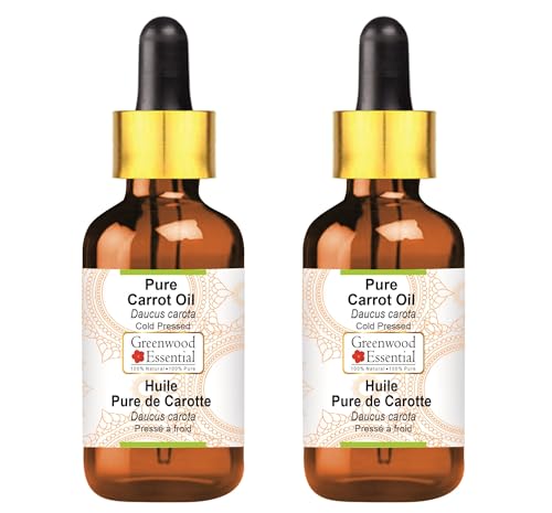 Huile de carotte pure Daucus carota Greenwood Essential en flacon verre avec pipette