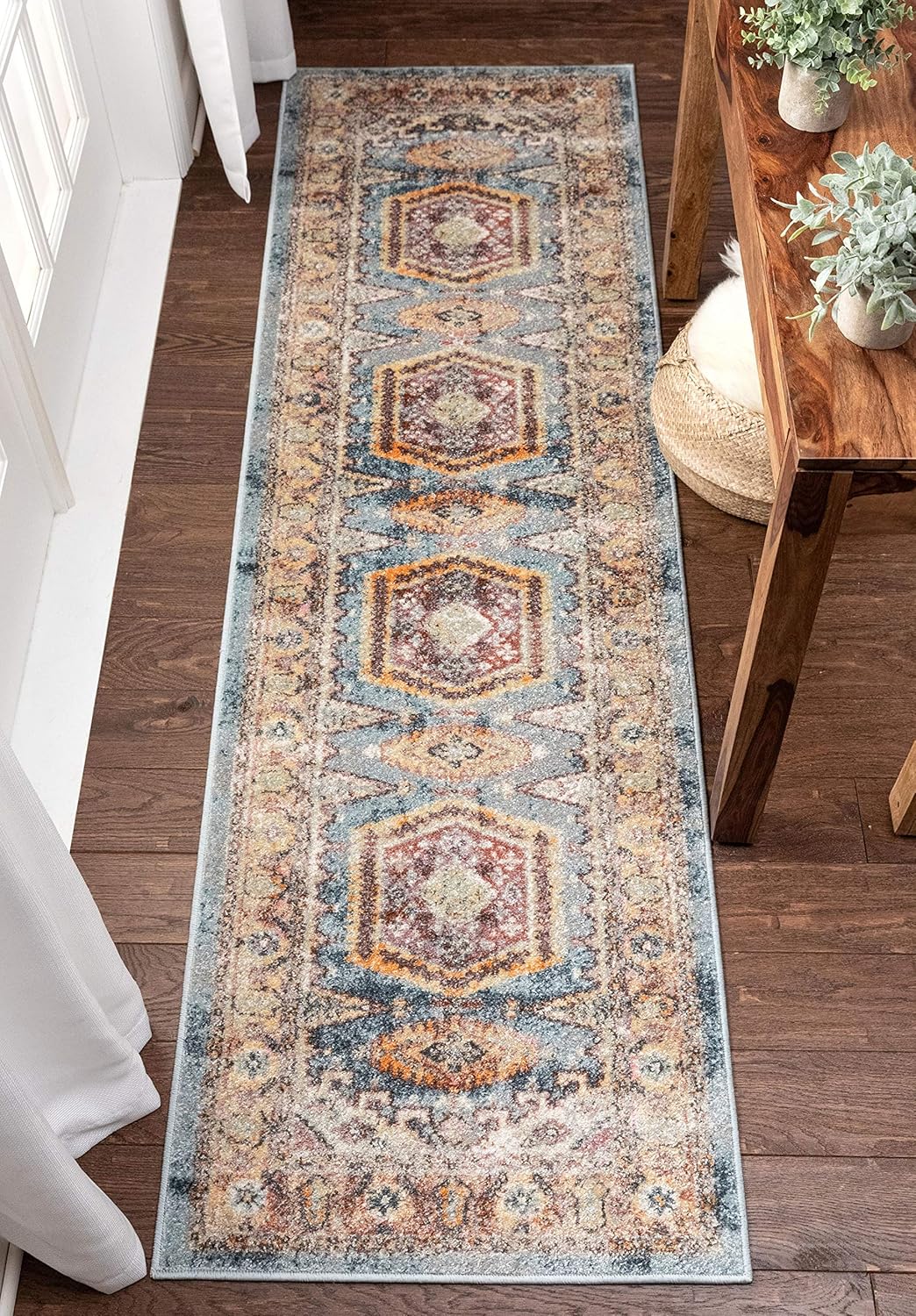 Well Woven Roslind Bohemian Vintage Pastel Oriental Medallion Pattern Runner Rug (2'3" x 7'3")