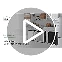 Home Zone Living 19 Gallon Kitchen Trash Can with Dual Compartments for Recycling, CleanAura Odor Control, Stainless Steel, Silver, 70 Liters Total, Gen 1