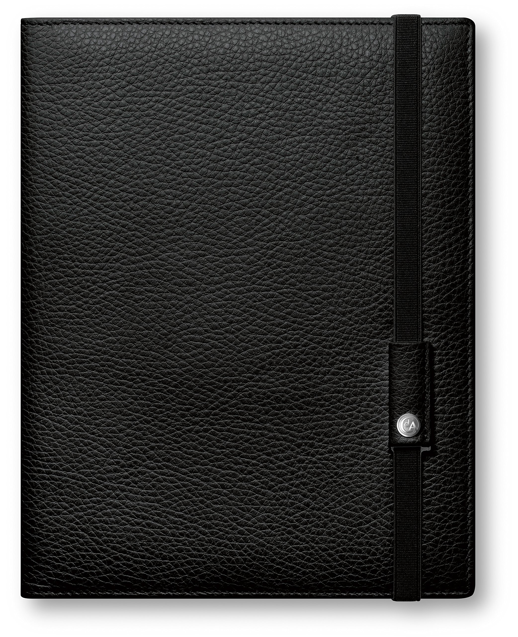 Caran dAche A5 Leman Leather Writing Pad - Black