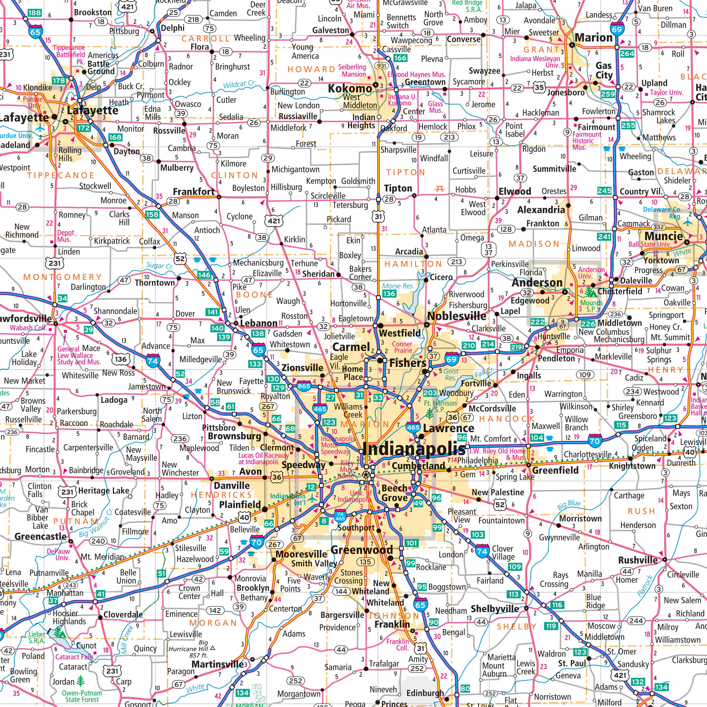 Rand McNally Easy to Read: Indiana State Map - Image 4