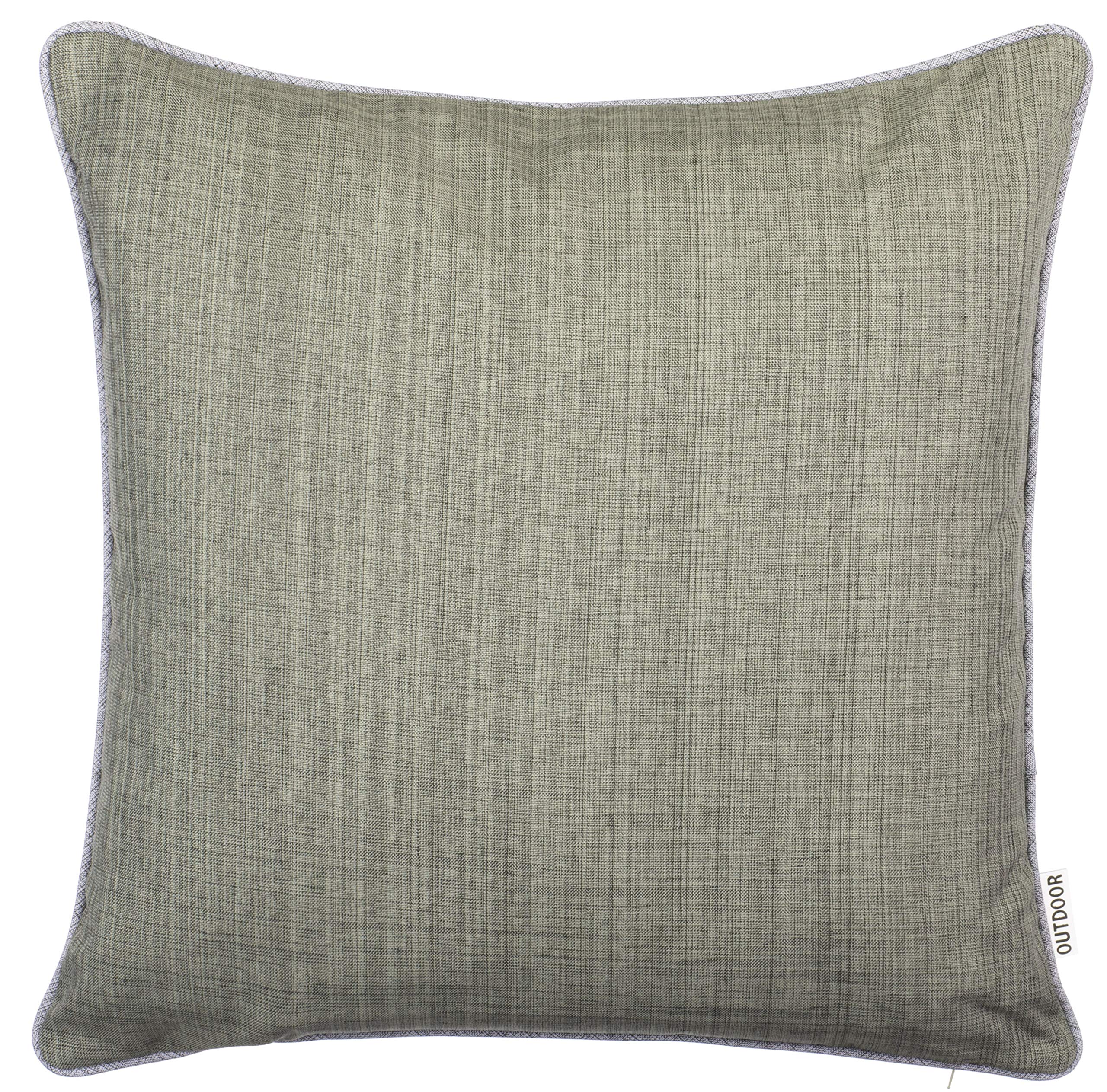 Juego de 6 Fundas de Cojín exterior Brandsseller 45x45 cm – Decorativas, impermeables, en tejido de Lino y Cremallera – Resistentes a la intemperie para Jardín, Terraza, Balcón y Sofá – Taupe