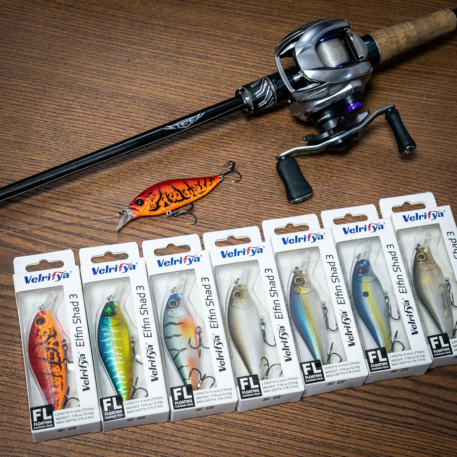 Hybrid Crankbaits/Jerkbait for Bass Fishing-Shallow Diving Crank Shad for Bass Crappie Walleye Pike, Cold Water for Winter and Spring Fishing, for Freshwater and Saltwater