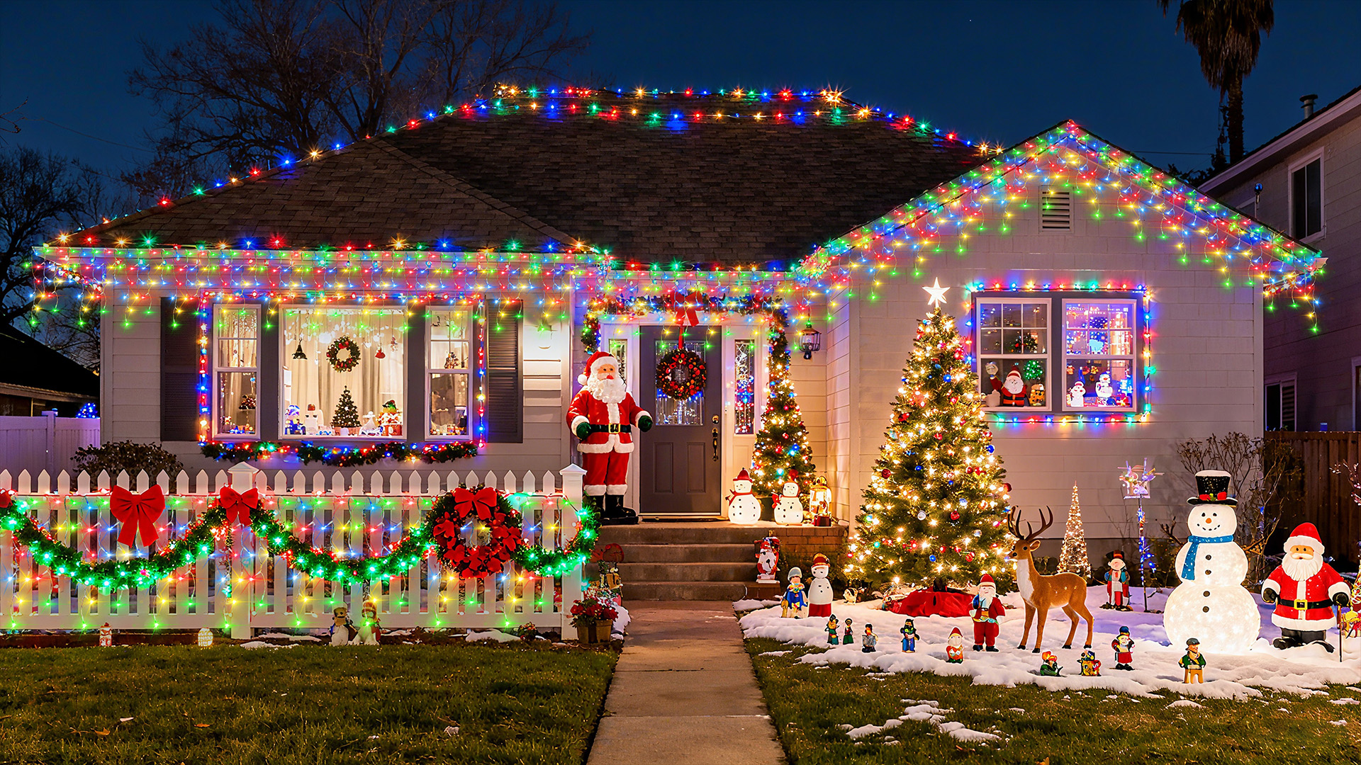 1296 LED 131FT Christmas Lights 288 Drops, Outdoor Hanging lights