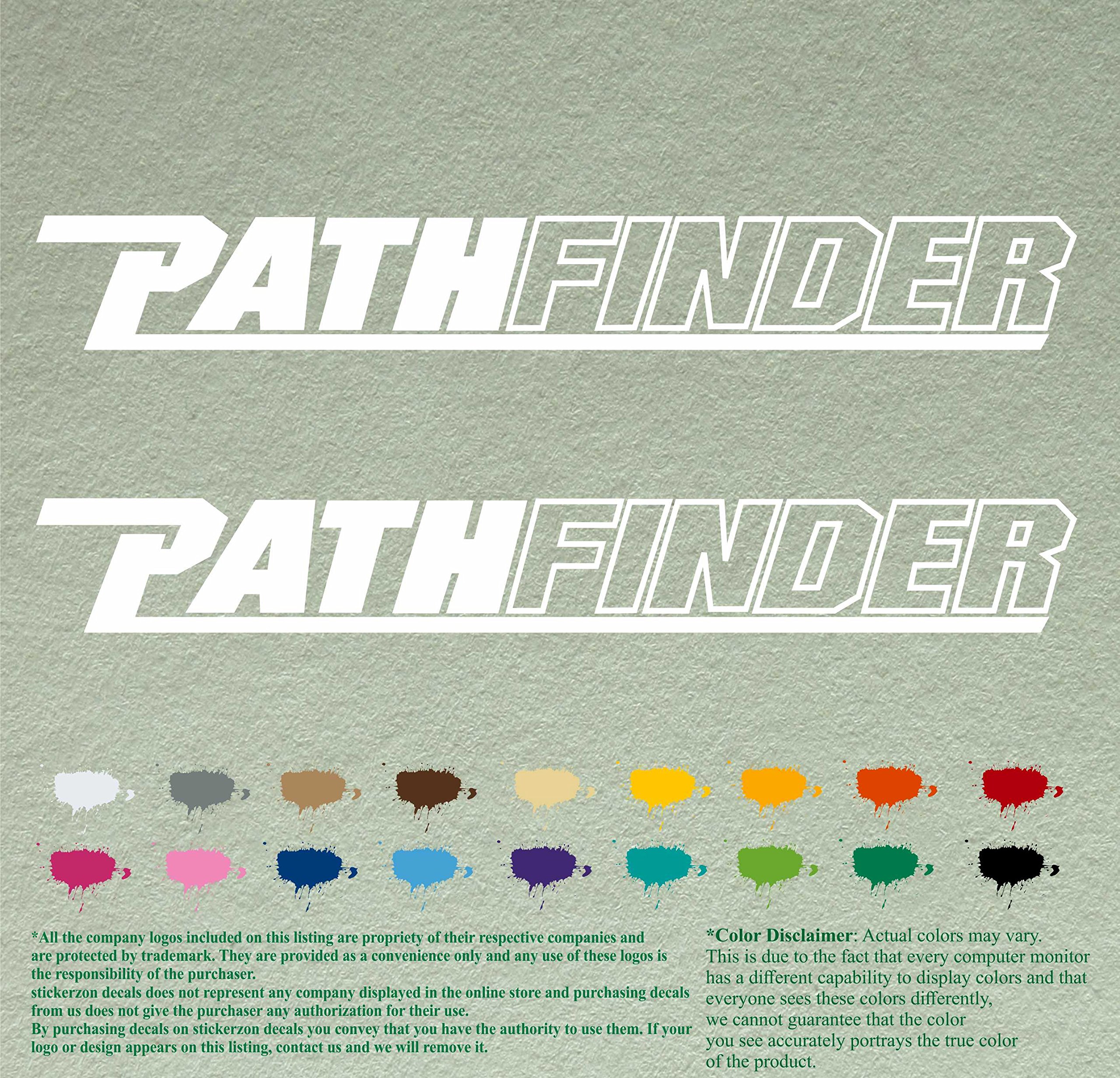 Pair of Pathfinder Boat Compatible Replacement Restoration Decals Vinyl Stickers Outboard Motor Set of 2 (12