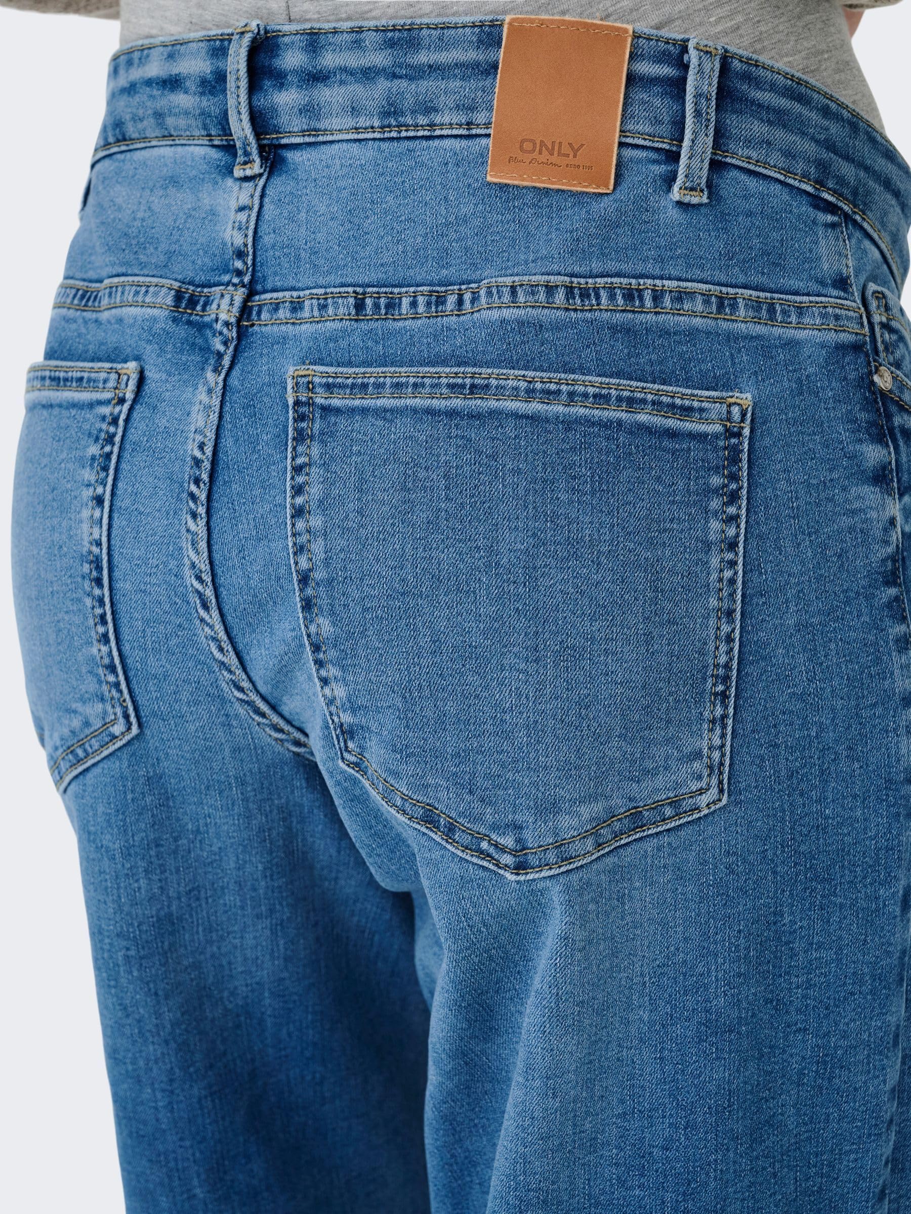 ONLY Female Jeans mit weitem Bein OLMMADISON Weiter Beinschnitt Jeans