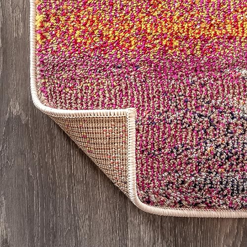 Miniatura 6 de JONATHAN Y Alfombra abstracta moderna para interiores, color marfilrosa, 4 x 6, contemporánea, de transición, fácil limpieza para sala de estar,