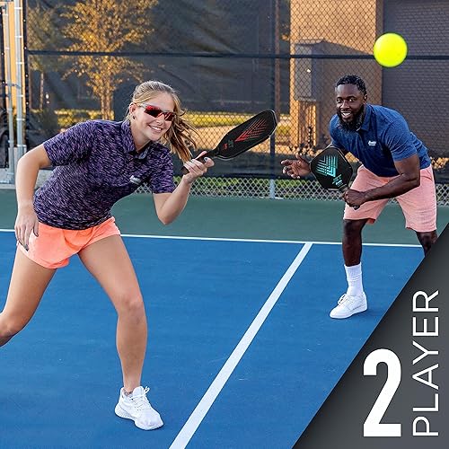 Miniatura 6 de Franklin Sports Juegos de pickleball para principiantes, juegos de 2 + 4 jugadores, paletas de aluminio + bolas de pickleball X-40, aprobadas por