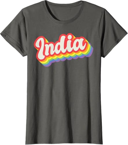 Miniatura 5 de India Pride Month LGBTQ Rainbow Flag Name Personalised T-Shirt