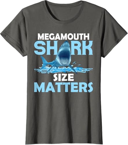 Miniatura 11 de Mega Shark Size Matter Fun Shark Puns T-Shirt Black,Navy Blue,Asphalt Grey,Brown,Olive Green,Dark Heather Grey,Heather Grey,Heather