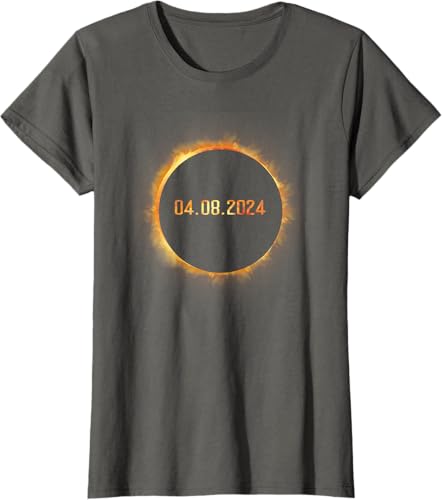 Miniatura 8 de Totality 04.08.24 Total Solar Eclipse 8 de abril de 2024 Eclipse Camiseta, Negro, S
