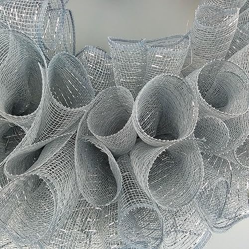 Miniatura 4 de Plain Wreath Base Already Made - Mesh Everyday Wreath to Decorate DIY - Starter Add Bow, Ribbons on Your Own - Premade (Metallic Lime Green)