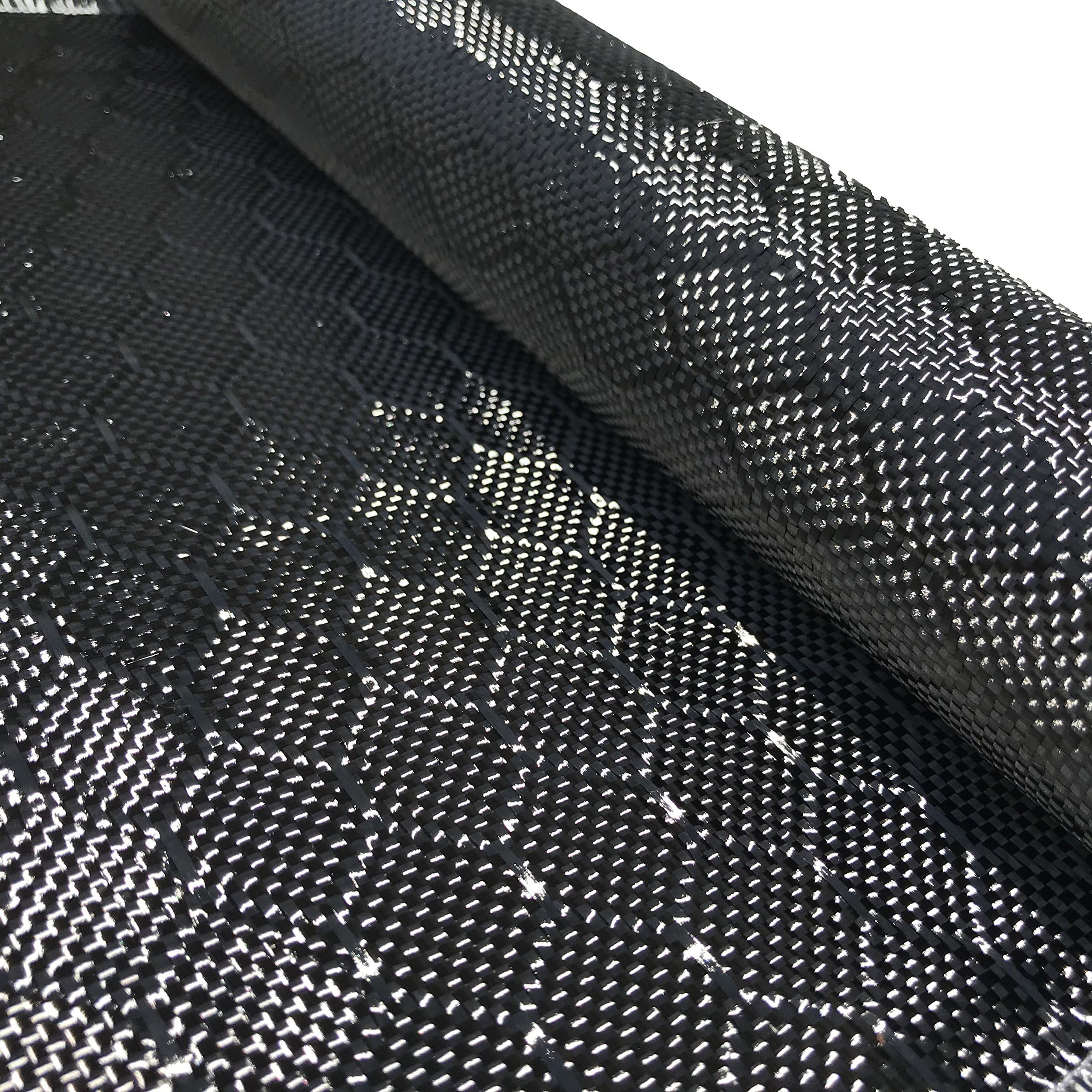 12 in x 5 FT - WASP - Carbon Fiber Fabric - Wasp Weave-3K - 220g-Black