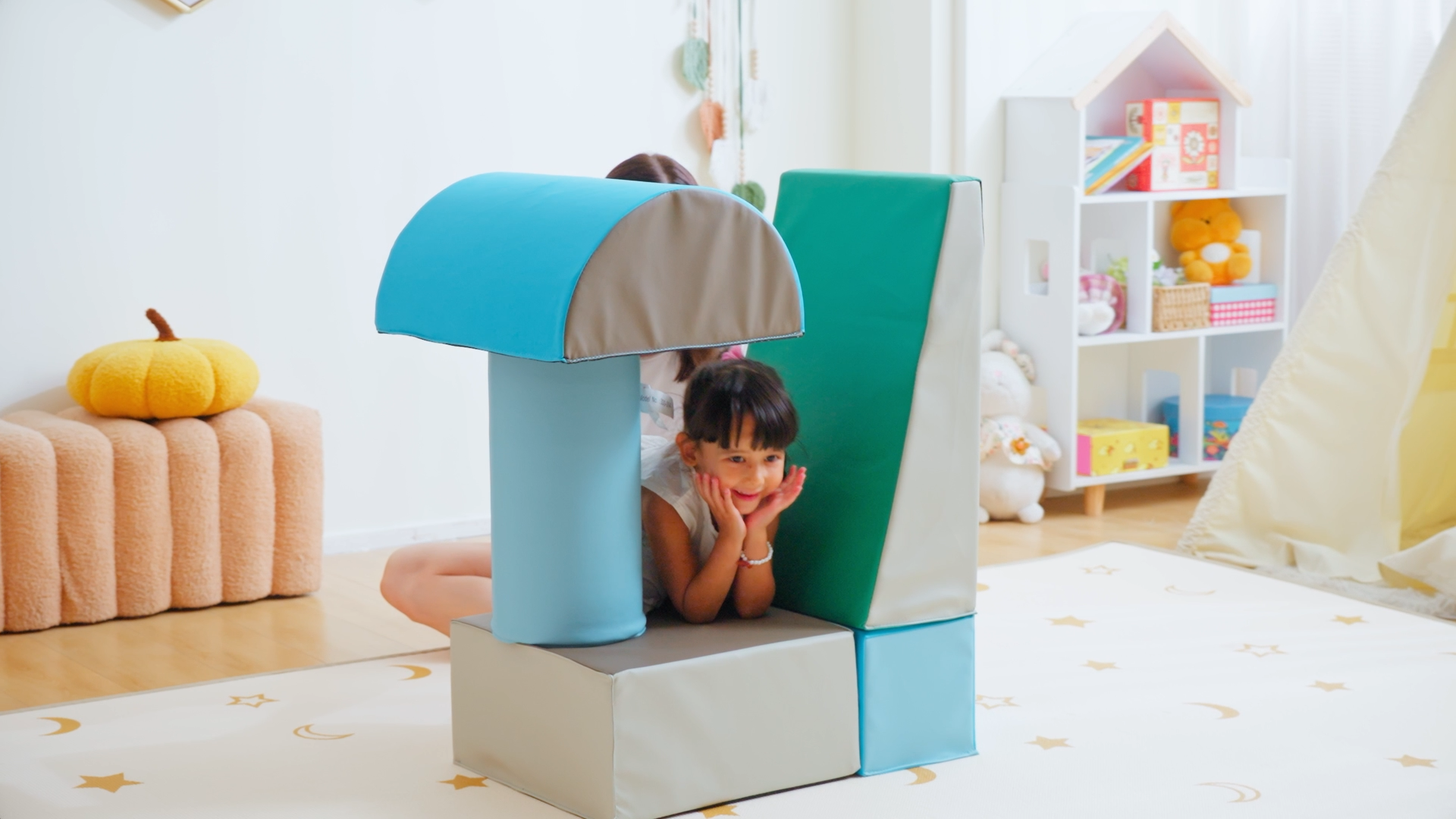 BanaSuper Blocchi Schiuma per Bambini, Blocchi da Arrampicata in Schiuma con Piscina di Palline per Bambini(Nessuna Palla), Attrezzature da Gioco Morbide, Parco Giochi per Arrampicata e Gattonare