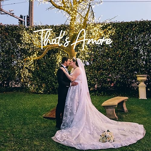 ZHZQWLJWJ Letrero de neón con texto en inglés "That's Amore", luz de neón personalizada para decoración de pared, romántico, para boda, fiesta, sala