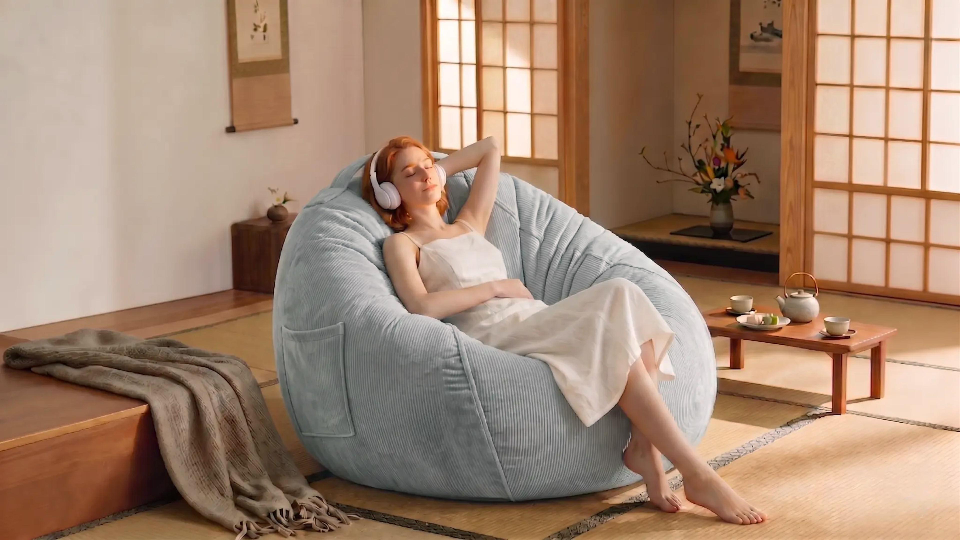 Amazon.co.jp: Lovikon ビーズクッション 特大 100*80cm 一人掛け