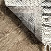 Vista 5 de Rugs USA Fractal - Alfombra de lana de diamante, 4x6, gris